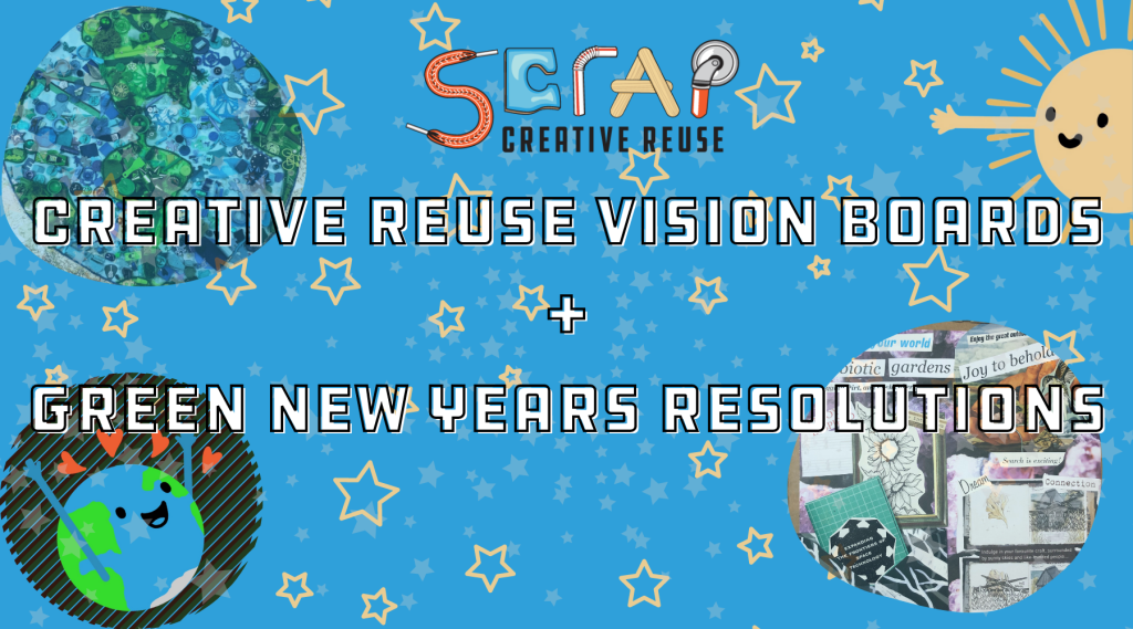 Creative Reuse Vision Boards + Green New Year's Resolutions